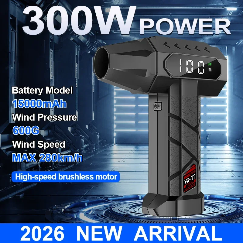 Dryer Car Blower - Wentylator Turbo 15000mAh, 5 prędkości, regulowany,